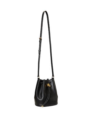 Ralph Lauren Women's Smooth Leather Medium Andie 19 Drawstring Bag