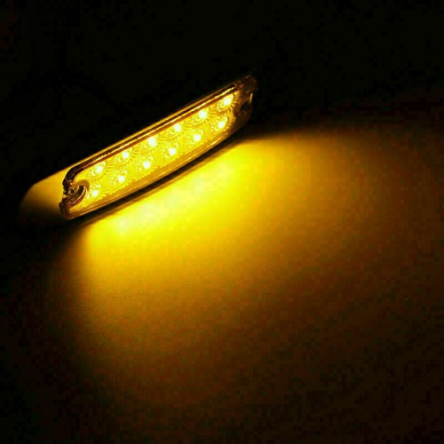 6.5 Inch Clear Amber Trailer Truck Side Lights - Turn Signal Clearance Function - Picture 3 of 9
