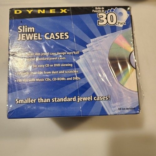 Dynex 30 Pack Slim Jewel Cases Nib