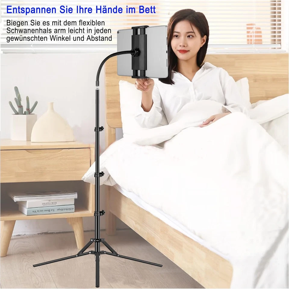Tablet Stativ Halterung Ständer Höhenverstellbar Halter Tablet und Smartphone mi - Bild 2 von 4