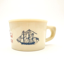 Vintage Old Spice Shaving Cup Mug Ship Grand Turk Salem 1786 Shulton EUC