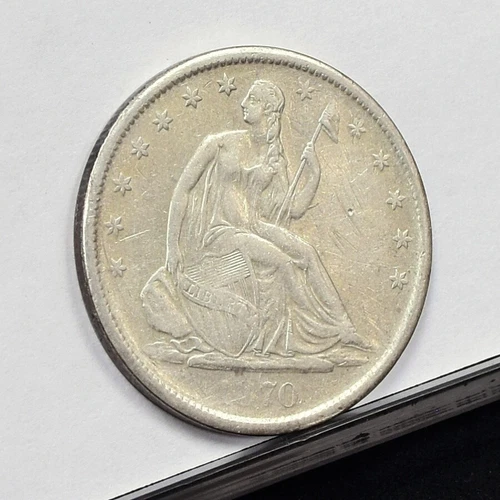 1870-S Liberty Seated Half Dollar - Ch XF Details, Strongly Cleaned (#58265-L)