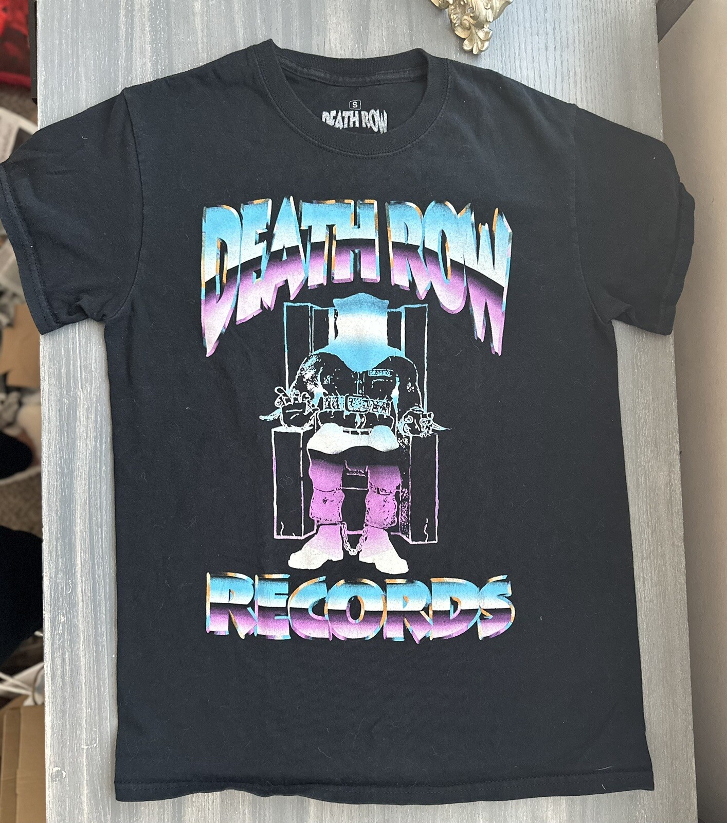 FILA T shirt Death Row Records da uomo piccola nera maniche corte incantata