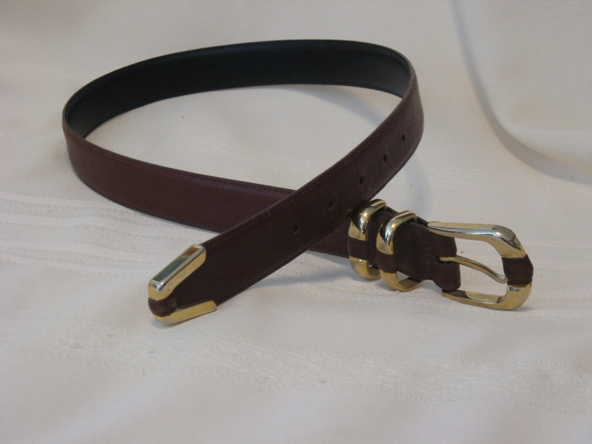 New York Studio Genuine Leather S/M Belt. New York Studio Belt Women Medium Stretch Cotton Brown  main image 2