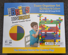 STRICTLY BRIKS Big Briks Tower 52 piece, 4 Colour, Organiser Set