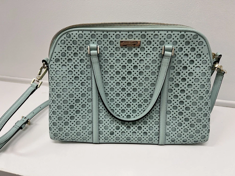 $568 Kate Spade Nicola Mod Punto Mediano Cartera Bolso de Mano Corte Láser Trabajo Bandolera Foto 2 de 4
