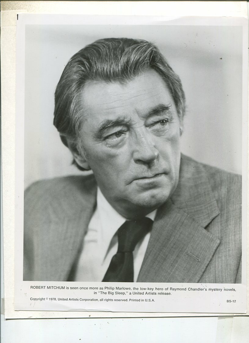 The Big Sleep Robert Mitchum 1978 movie press photo MBX55