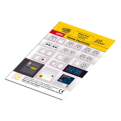 Home Electricity   STICKER fit for building blocks tiles /4800