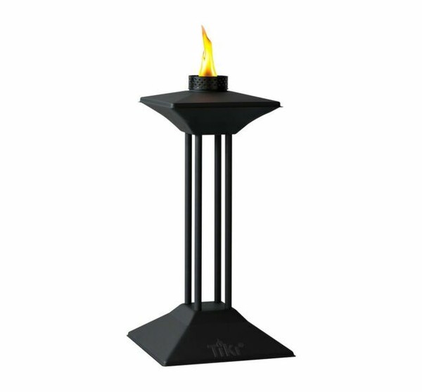 TIKI Corduba Square Pedestal Patio Torch Black for sale online eBay