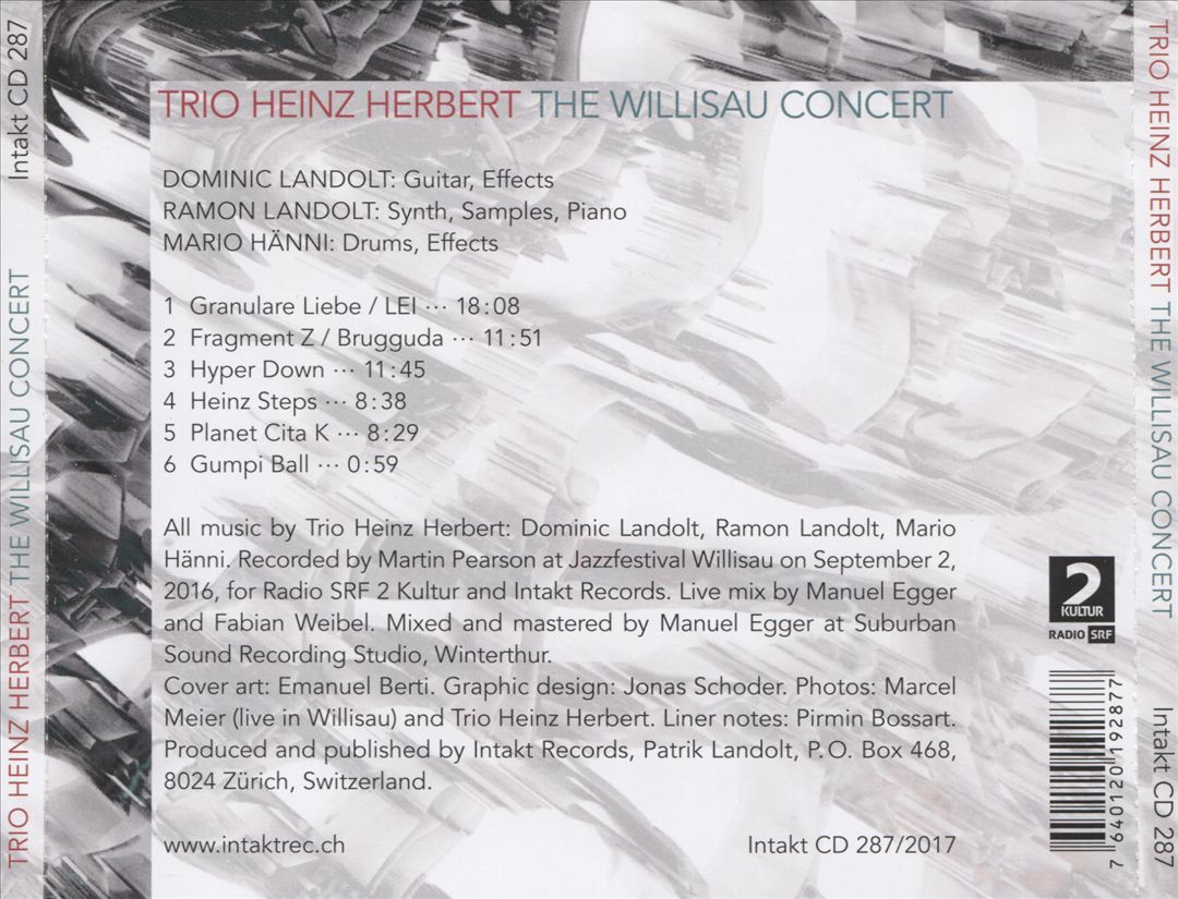 TRIO HEINZ HERBERT WILLISAU CONCERT NEW CD