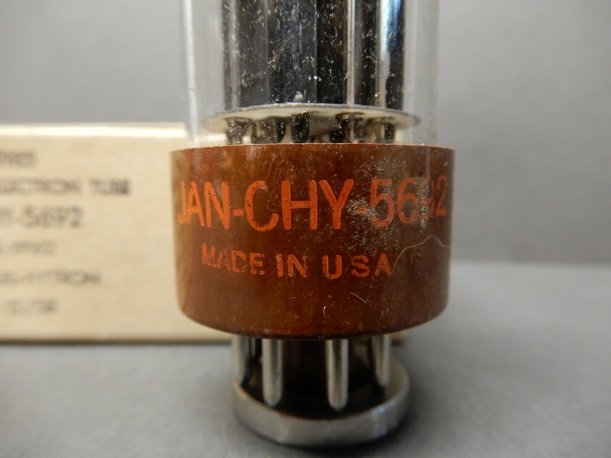 CBS JAN CHY 5692 Brown Base Vacuum Tube Amplitrex Tested 92 CBS JAN CHY 5692 Brown Base Vacuum Tube Amplitrex Tested 92