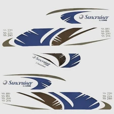 Lowe Boat Main Hull Decals 1896726 | Suncruiser SS Blue Sticker (Kit)