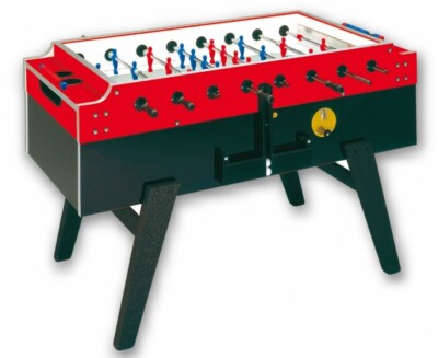 Tischkicker Kickertisch Master-Cup mit Münzung + Glasabdeckung