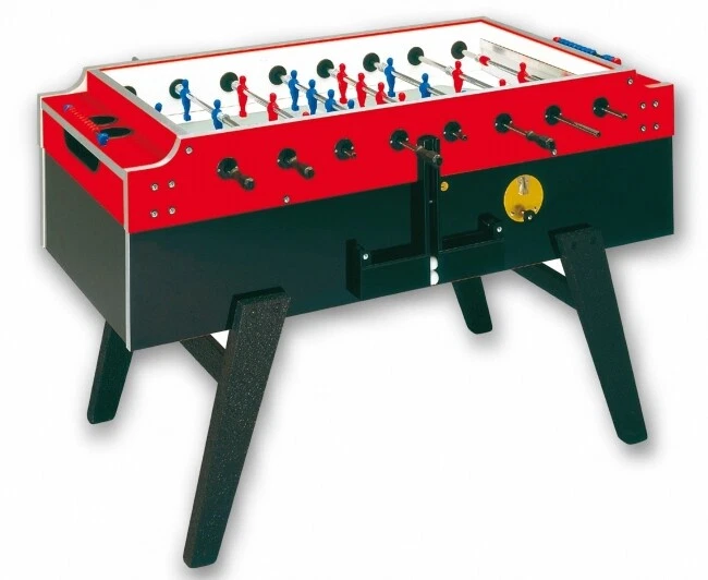 GARLANDO Tischkicker Kickertisch Master-Cup mit Münzung + Glasabdeckung