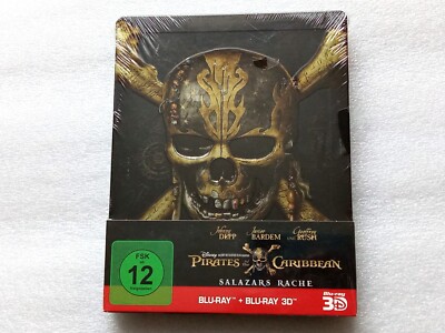 Pirates of Caribbean 5 -Salazars Rache in 3D - Steelbook - Blu-ray 3D + 2D - Neu