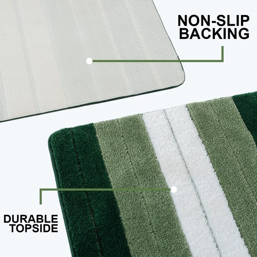 Non Slip Bath Mat Extra Large Bathroom Rug Water Absorbent Toilet Pedestal Mats - Picture 9 of 25