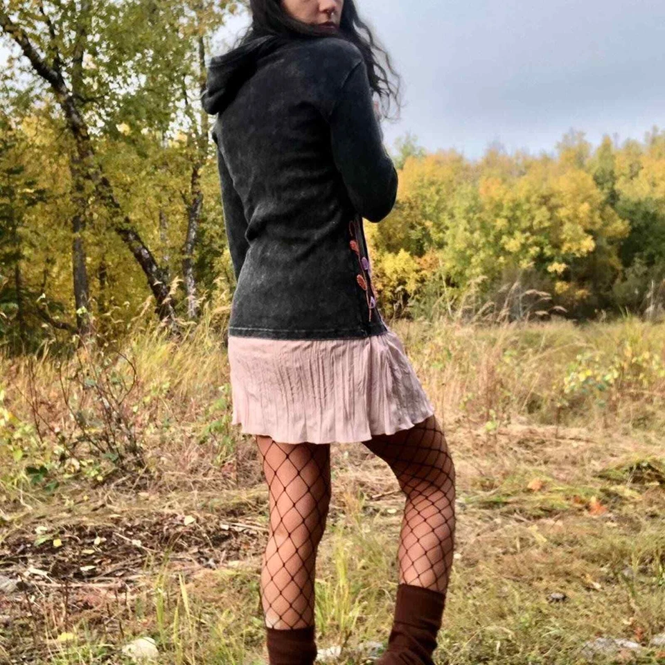 Grungefairy sudadera con capucha patchwork Foto 3 de 4