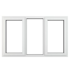 PVC Double Glazed Window Casement Glass & Frame A Rated LH & RH Fixed Centre