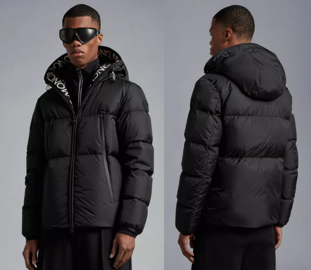 MONCLER★MONTVERNIER★ブラック★刺繍ロゴ★サイズ2 MONCLER☆MONTVERNIER☆ブラック☆刺繍ロゴ☆サイズ2