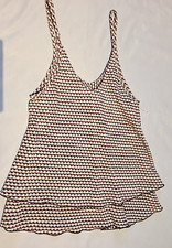 Uzbec Interior Liner Style INDIAN FANCY 100 SILK PRINTED TOP SZ. M