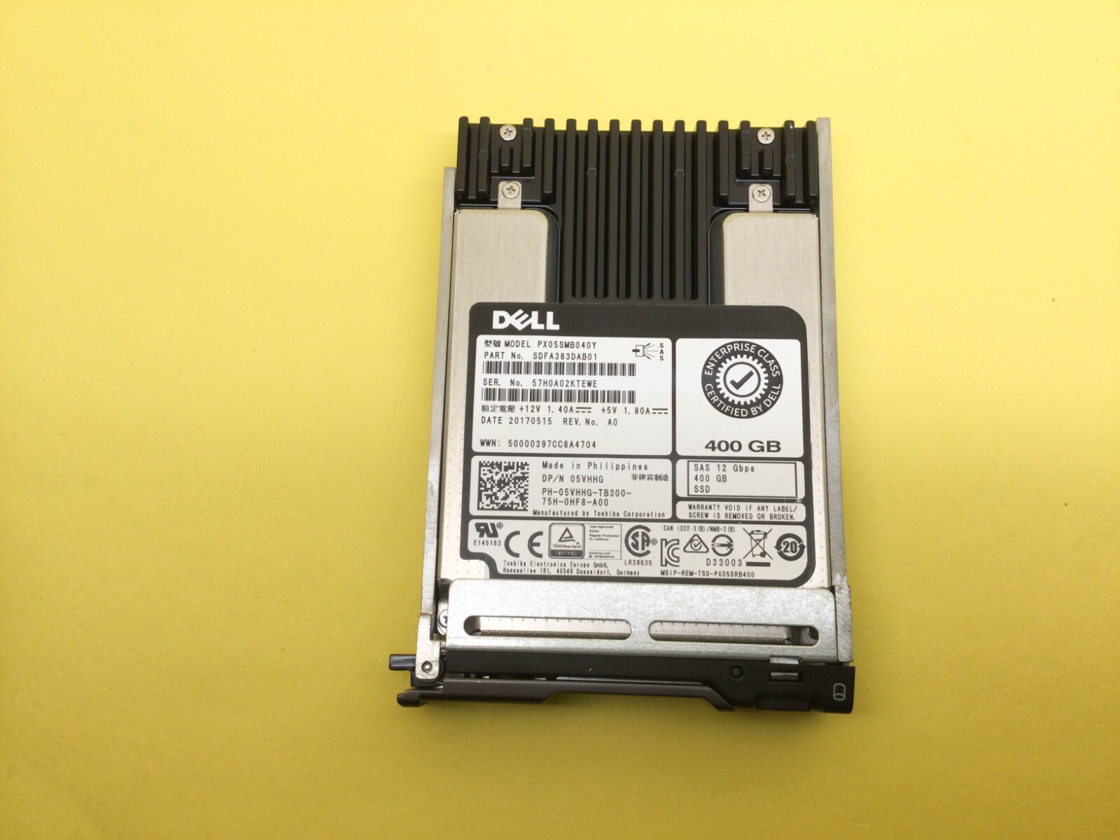 Dell 05VHHG 400GB SSD 12Gb/s WI EMLC SAS 2.5" SSD - 5VHHG - Foto 7