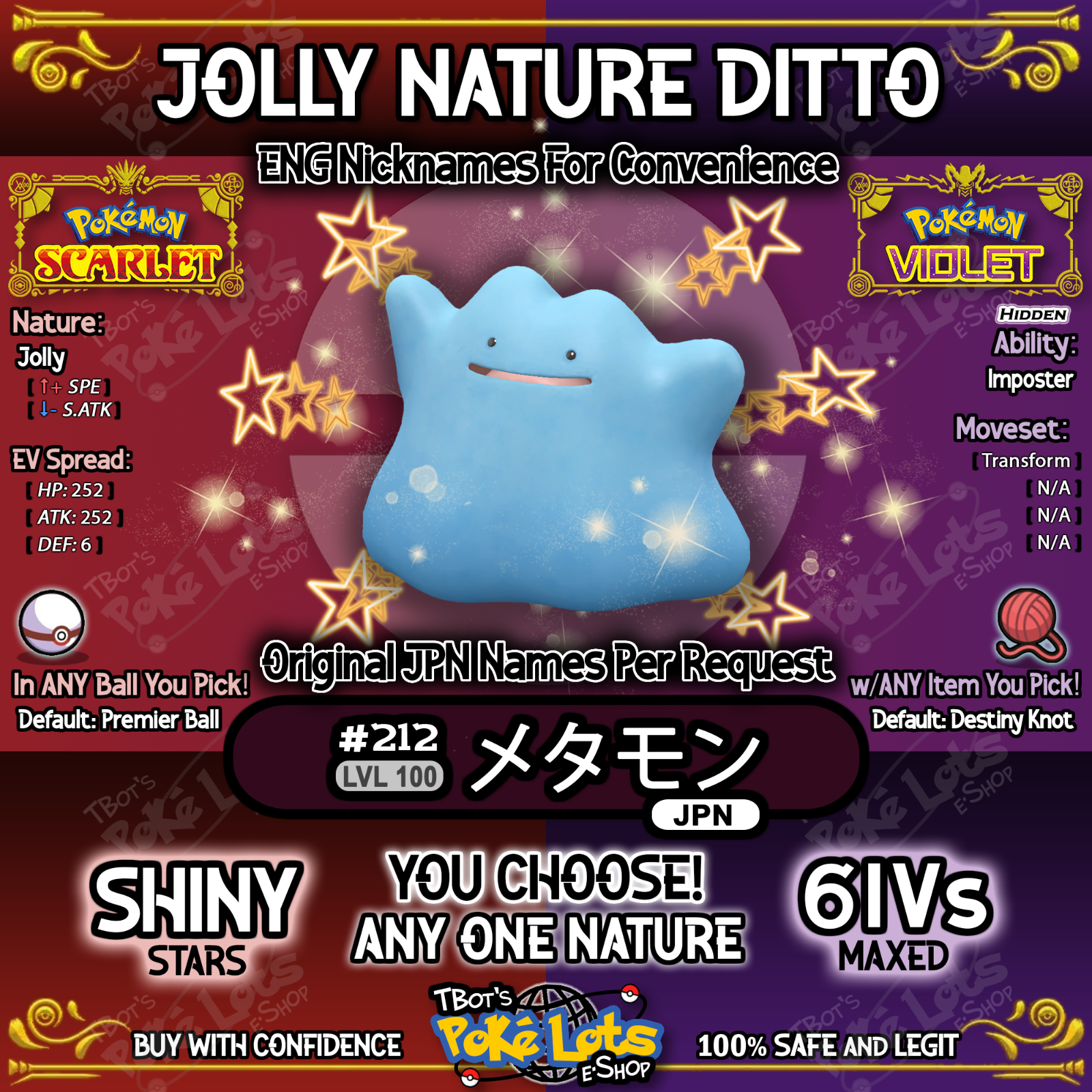 Shiny JP Ditto 6IV with Destiny Knot | Pokemon Brilliant Diamond Shining  Pearl