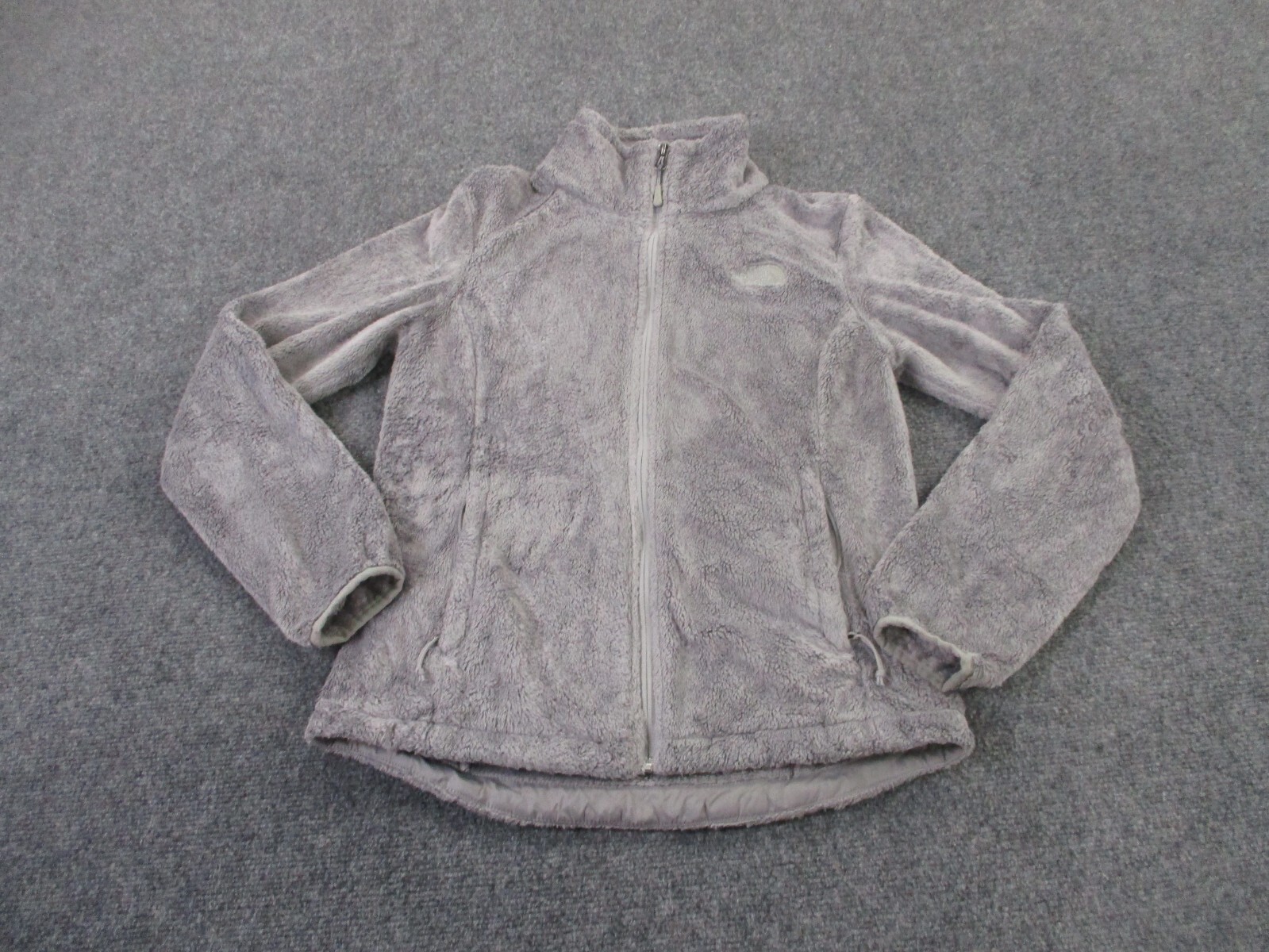 The North Face Womens S Gray Fleece Logo Osito Coat