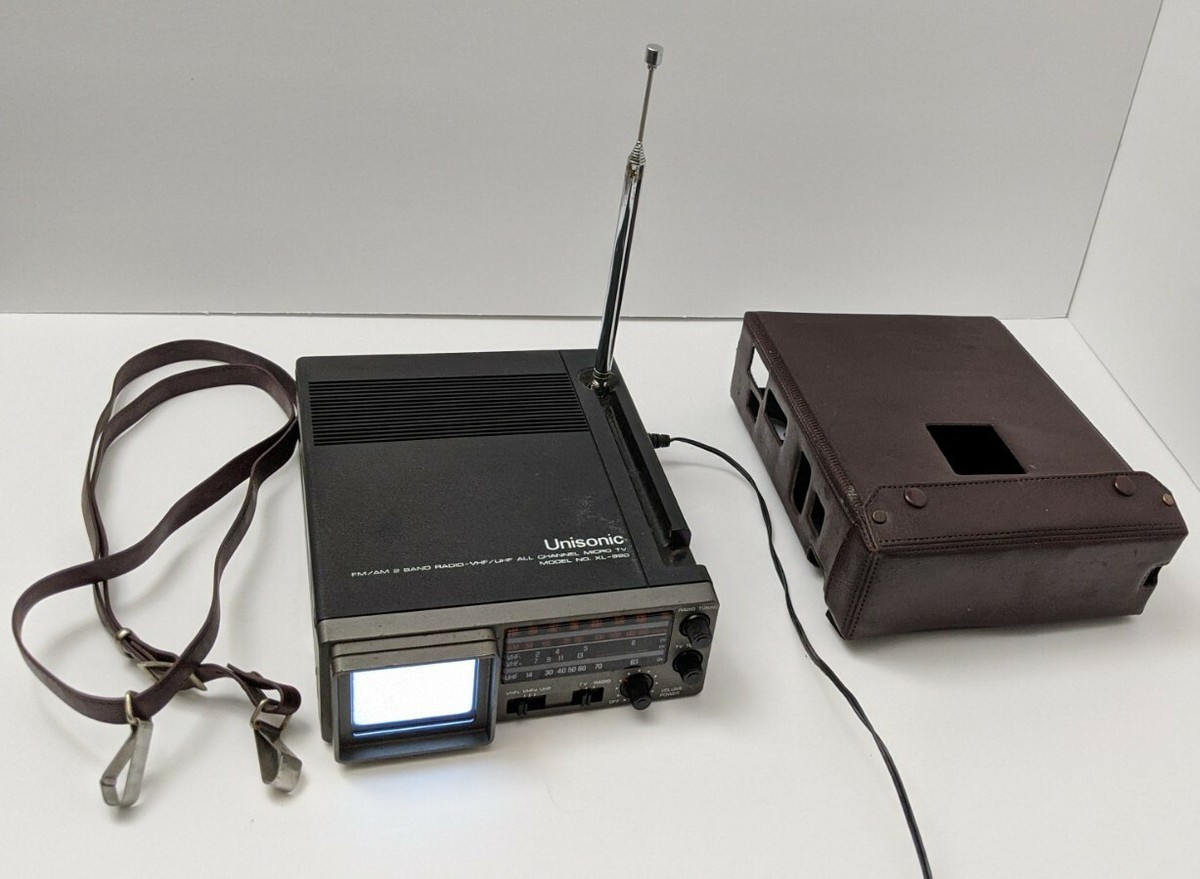 VINTAGE UNISONIC AM FM 2 BAND RADIO VHF/UHF ALL CHANNEL MICRO TV