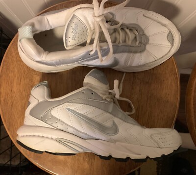 Nike BRS 1000 Running Shoes Sneakers Womens Size White Silver Vintage 