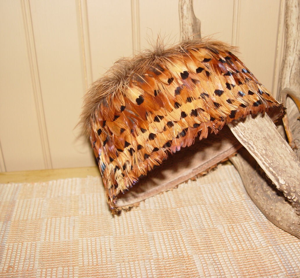 Vintage Pheasant Feathered Hat 20s - 30s Art Deco Style  display picture 3
