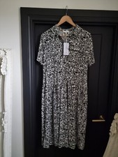 Warehouse Floral Midi Shirt Dress Size UK 14 BNWT RRP £46