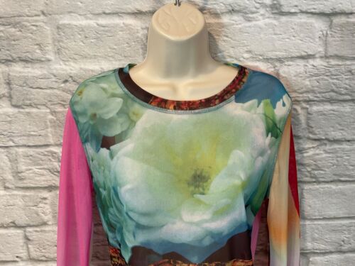 Top Vintage Años 90 Y2K AGOLDE Colorido Estampado Malla Talla M - Imagen 2 de 5