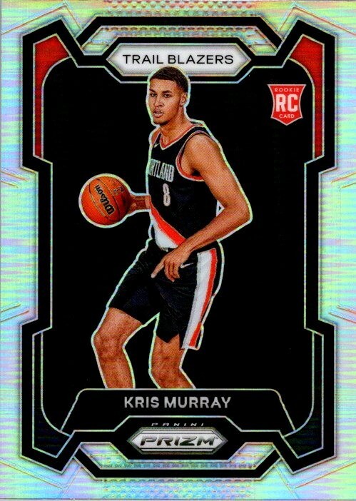 Kris Murray 2023-24 Prizm Silver Base Rookie Card #142 - Blazers