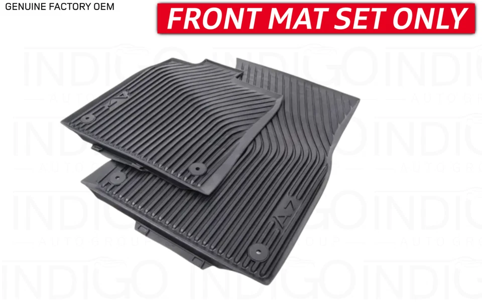 Juego de alfombrillas negras de goma delanteras originales OEM para todo tipo de clima para Audi A7 Quattro S7 Foto 2 de 4