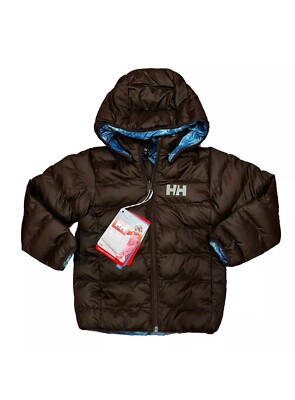 Helly Hansen Kids Sz 2 Reversible Twister Jacket Espresso / Blue  NEW Boys