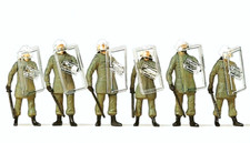 Preiser 10393 BGS Einsatzanzug Schutzhelm Abwehrstellung 6 Figuren H0 1:87 Neu