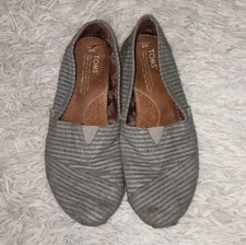 Toms Classic Grey Movember Stripe Wool Slip Ons Size 7 Exclusive