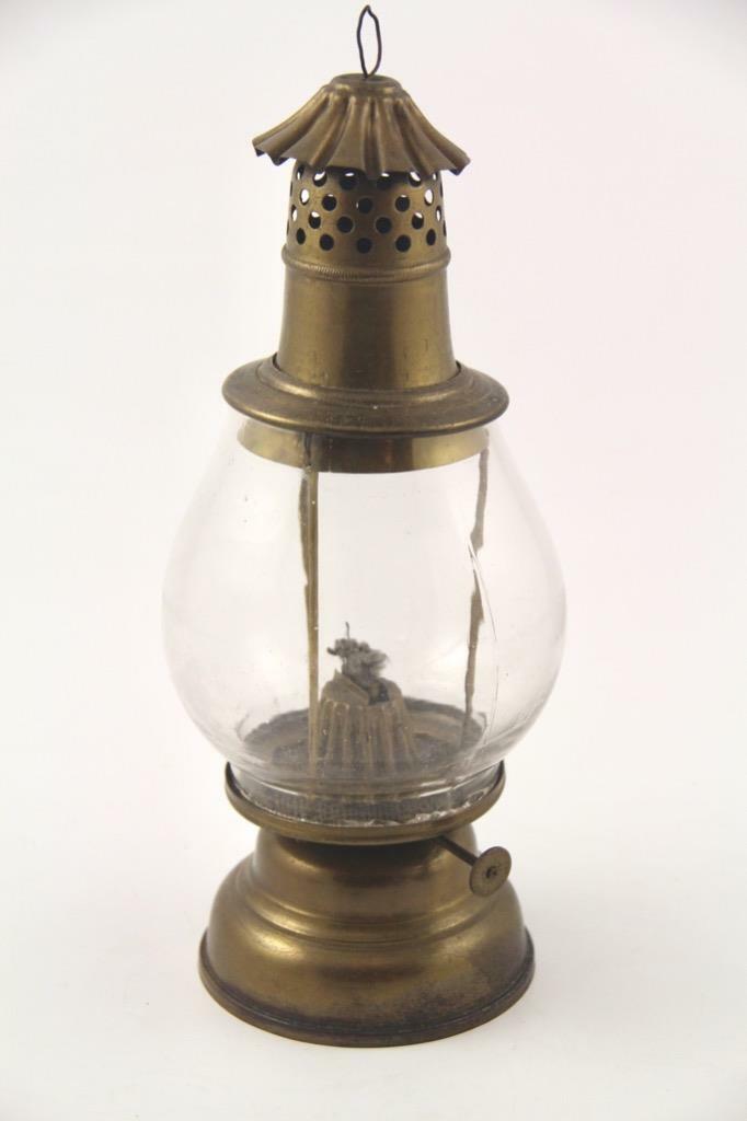 Antique Holmes Booth & Hayden Brass Skaters Lantern Waterbury CT