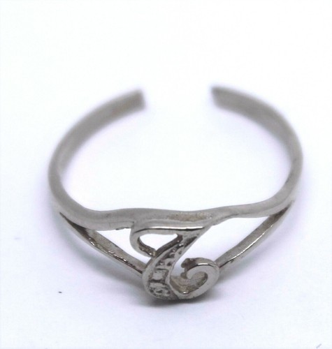 Genuine Solid 9ct 9k Yellow Or Rose Or White Gold 375 Initial Toe Ring T - Picture 3 of 11
