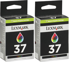 New Genuine Lexmark 37 2PK Ink Cartridges X Series X6675 X3650 Z Series Z2420