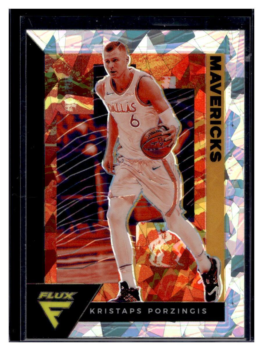 2020-21 Panini Flux Silver Cracked Ice Prizm #38 Kristaps Porzingis Fanatics Qty
