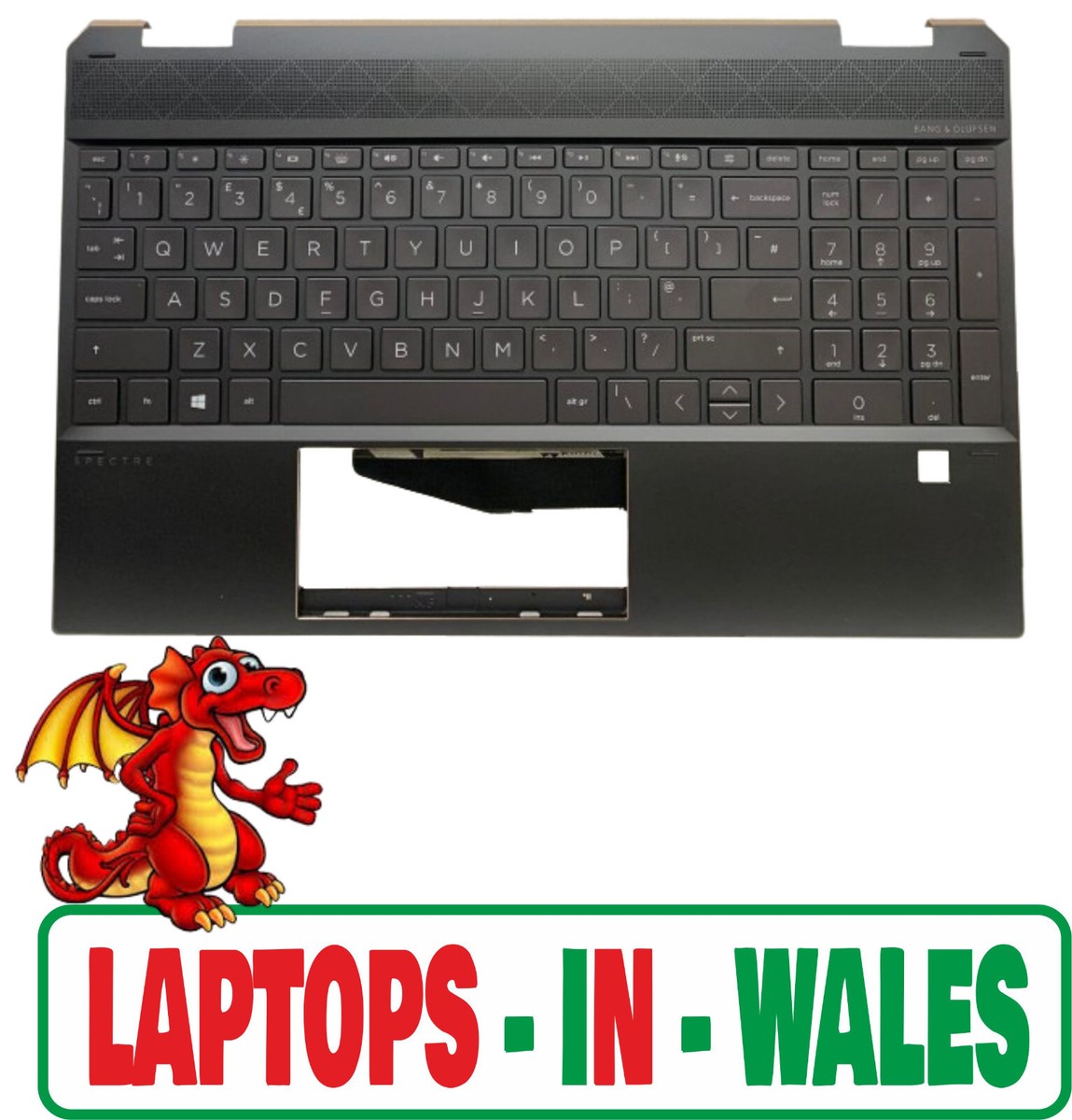 Green Backlit Laptop Keyboard For HP Pavilion Gaming 15-ec Series - English Layout