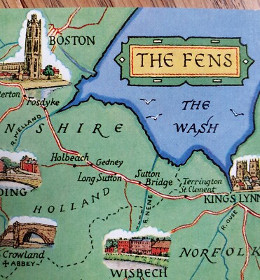 THE FENS  BISTON NORFORK SPALDING ELY WISBECH STAMFORD KINGS LYNN  Ansichtskarte