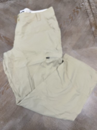 LL Bean Beige Packable Hiking Convertible By Buttons Pants Sz 18 Waist 38” - Picture 3 of 7