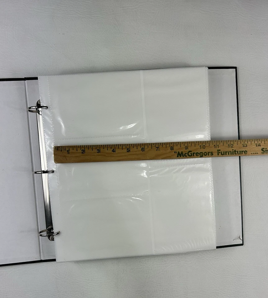 Álbum de fotos de colección biblioteca MBI 400 bolsillo 3 anillos 4x6 verde nuevo Foto 4 de 4