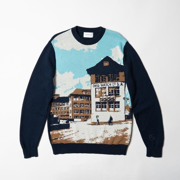 Men Universal Works Sweater Navy Cotton M