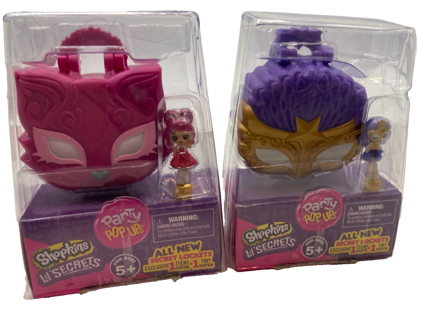 Shopkins Lil' Secrets x 2 - Secret Locket w/ Teeny Shoppie &