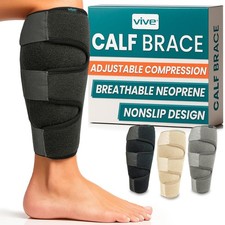 Calf Brace - Adjustable Shin Splint Support - Lower Leg Compression Wrap