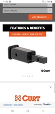Curt 45785 Hitch Receiver Tube Adapter Black For 1-14 Inch Receiver To 2 Inch Curt 45785 Hitch Receiver Tube Adapter Black For 1-14 Inch Receiver To 2 Inch