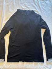 Zella Pullover Hoodie for Women L Black Thumb Holes Blended Fabric